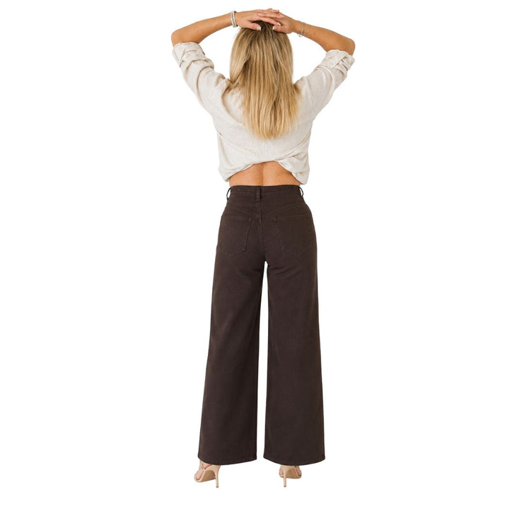 Ave Weekend Wide Leg Jean Chocolate