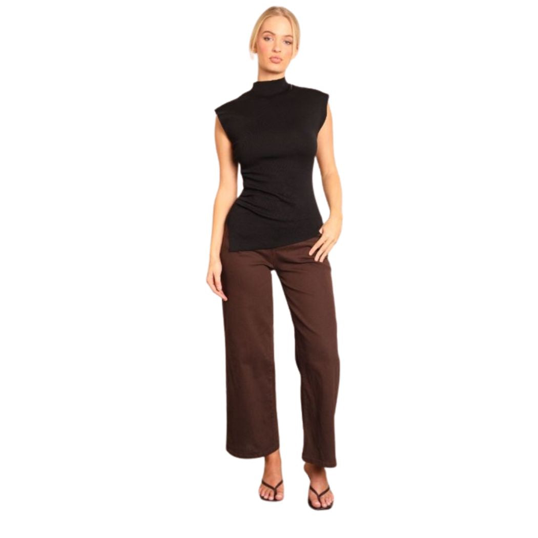 Ave Weekend Wide Leg Jean Chocolate