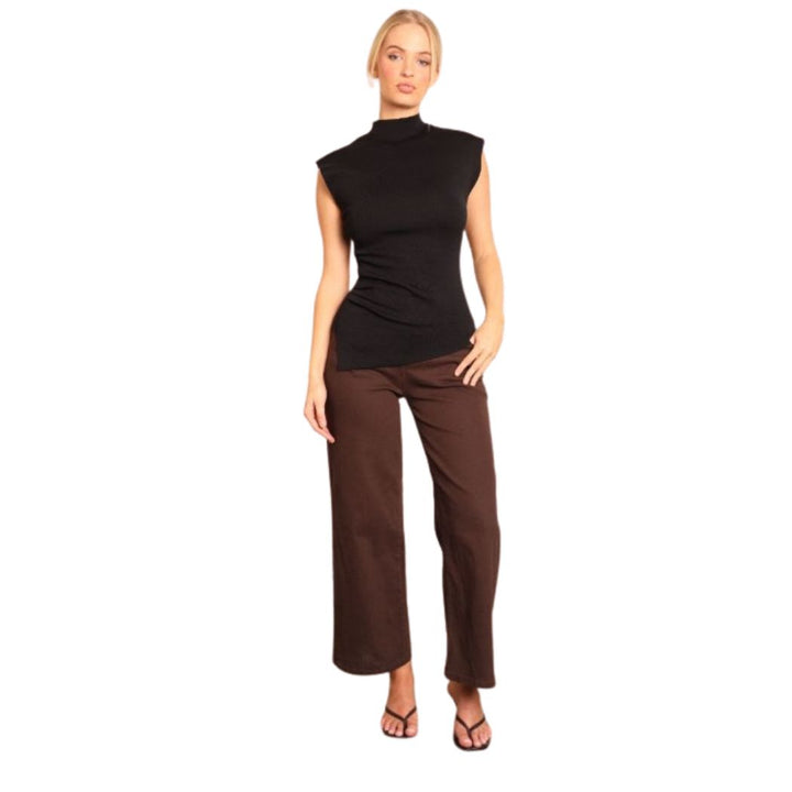 Ave Weekend Wide Leg Jean Chocolate