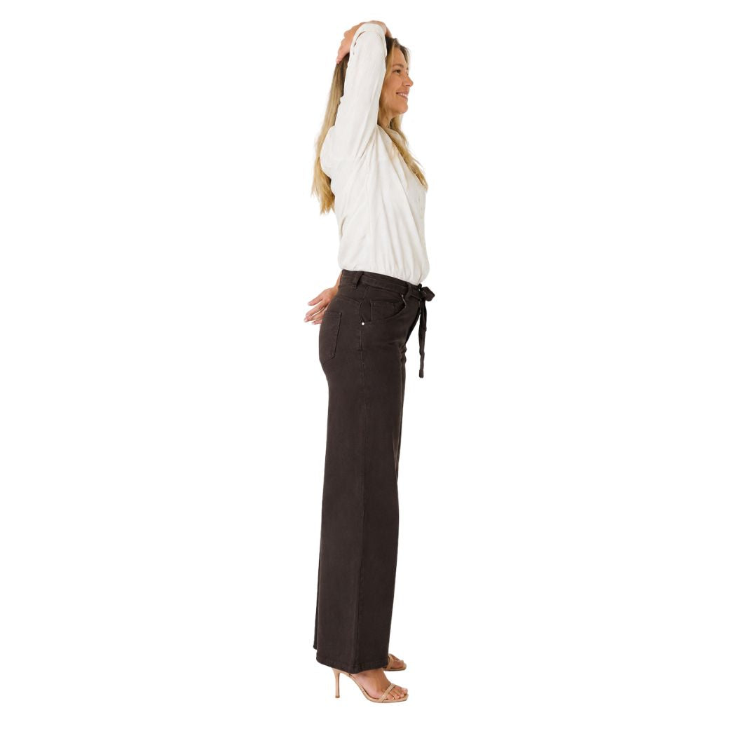 Ave Weekend Wide Leg Jean Chocolate