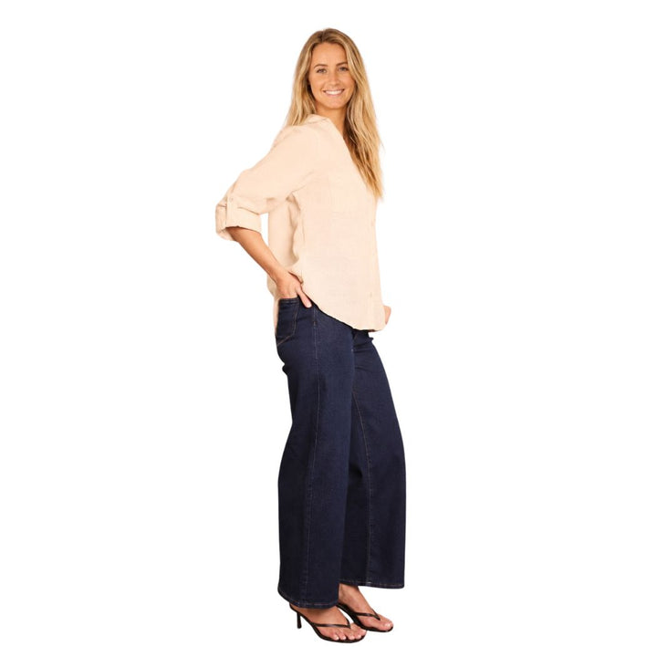 Ave Weekend Wide Leg Jean Indigo