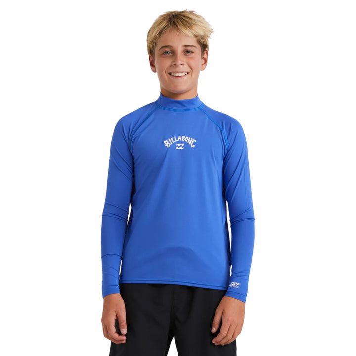 Billabong Boys All Day Arch LS Rash Vest Cobalt