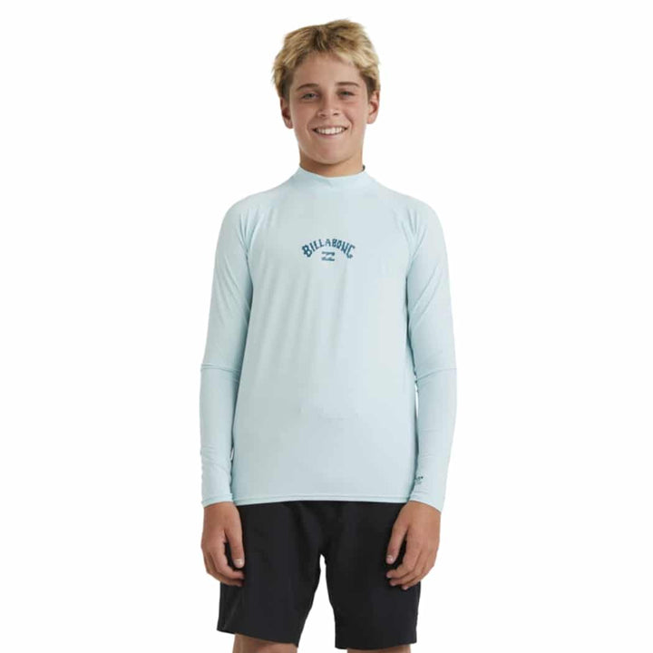 Billabong Boys All Day Arch RF LS Rash Shirt Blue Moon