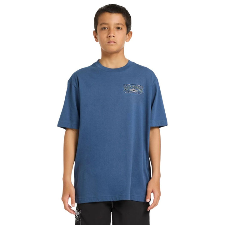 Billabong Boys Heritage Arch Tee Dark Denim