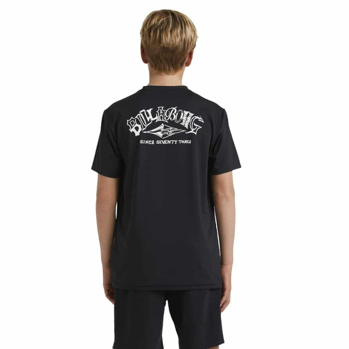 Billabong Boys Ransom LF Short Sleeve Rash Shirt Black