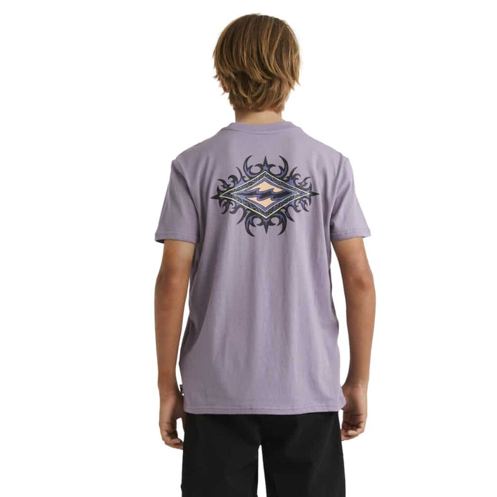  Billabong Boys Tribe Core Short Sleeve Tee Purple Ash 