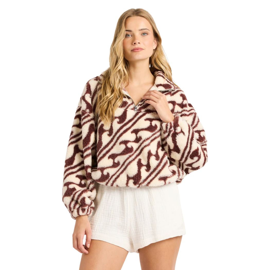 Billabong Dark Wave Half Zip Crew Teak