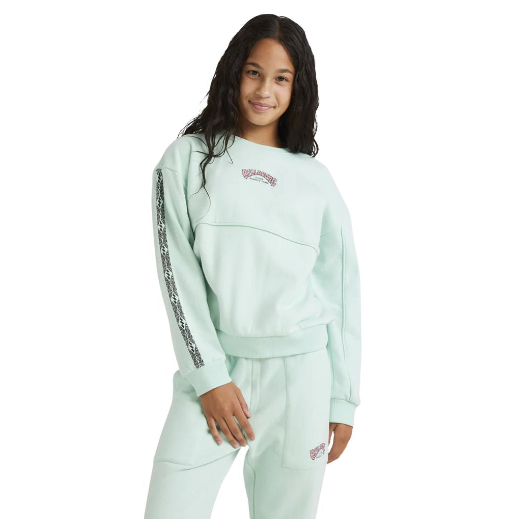 Billabong Girls Wave Of The Day Crew Mint Chip