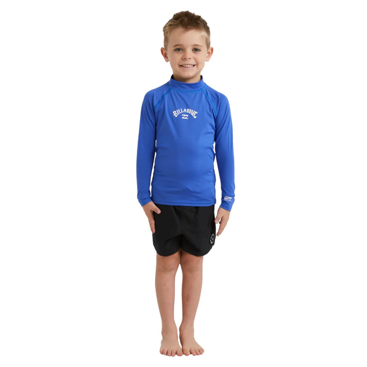 Billabong Groms All Day Arch LS Rash Vest Cobalt
