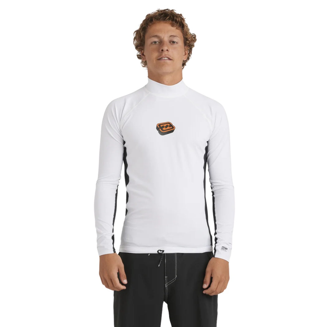 Billabong Jimmy Contrast Long Sleeve Rash Shirt White