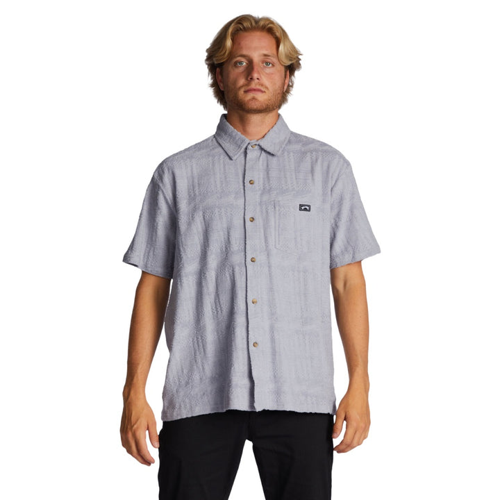 Billabong Loafer Button Up Shirt Grey Violet