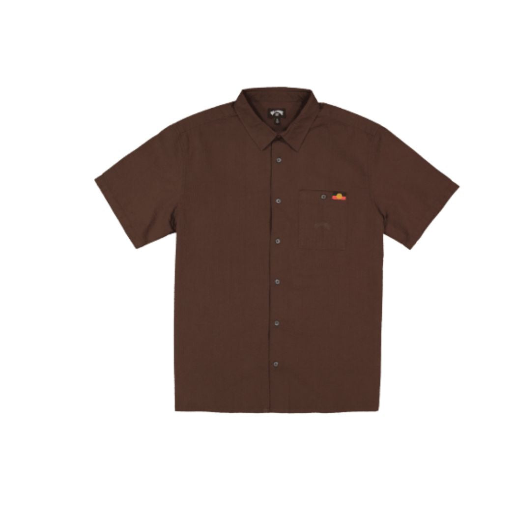 Billabong Otis Flag Short Sleeve Shirt Chocolate