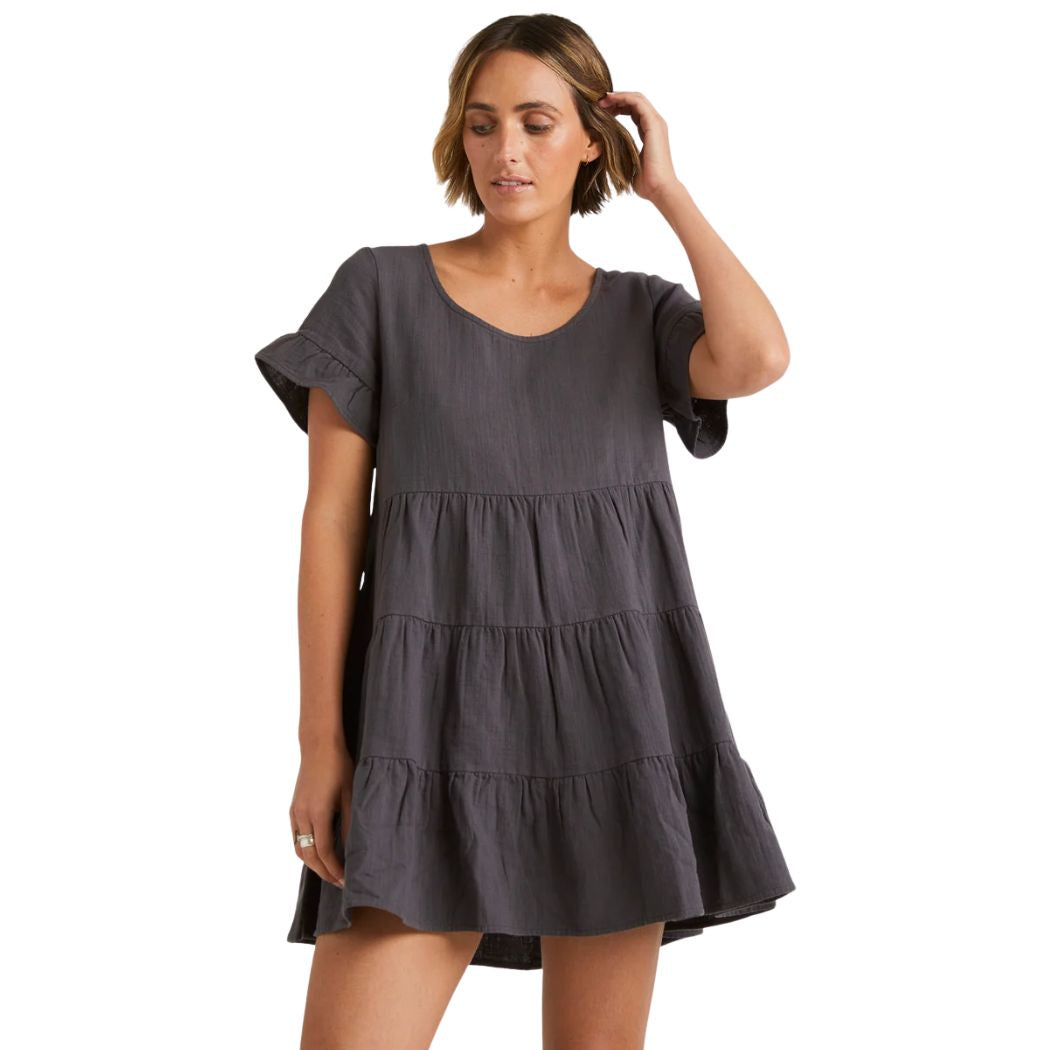 Billabong Pixie Mini Dress Washed Black