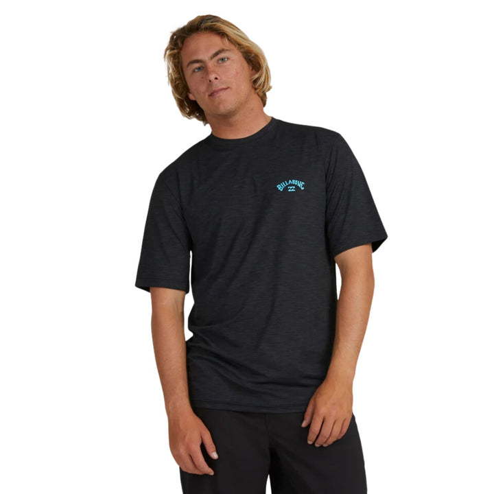 Billabong Shoreline Loose Fit Short Sleeve Rash Shirt Black Heather