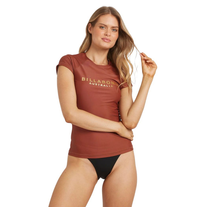 Billabong Society Foil Short Sleeve Sunshirt Cowhide