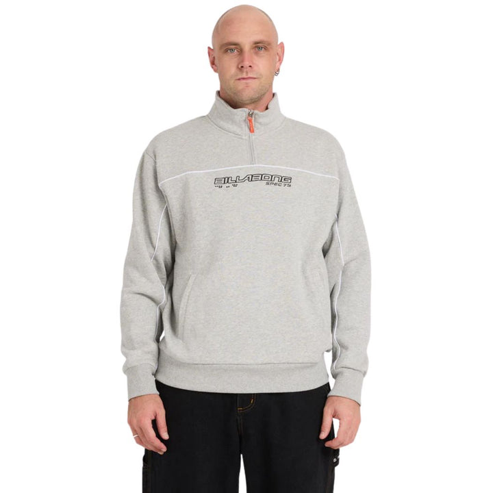 Billabong Spec 73 Quarter Zip Crew Light Grey Heather
