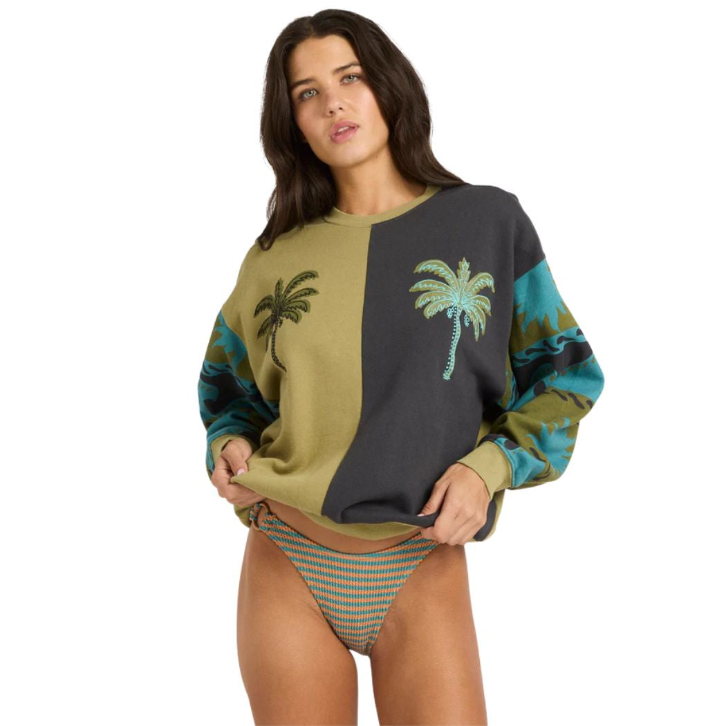 Billabong Split Palm Kendal Crew Cedar