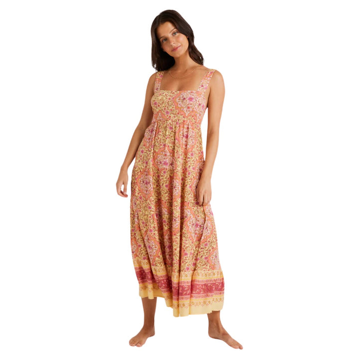 Billabong Sweet Mystic Shine Midi Dress Pale Yellow