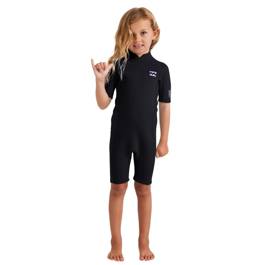 Billabong Toddler Girls 202 Foil Back Zip Springsuit Black Orchid