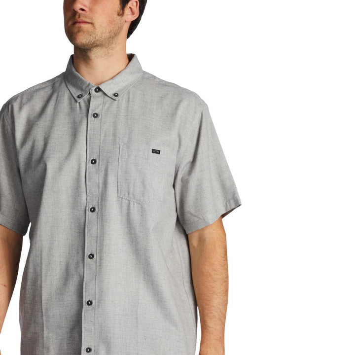 Billabong All Day Short Sleeve Shirt Light Grey