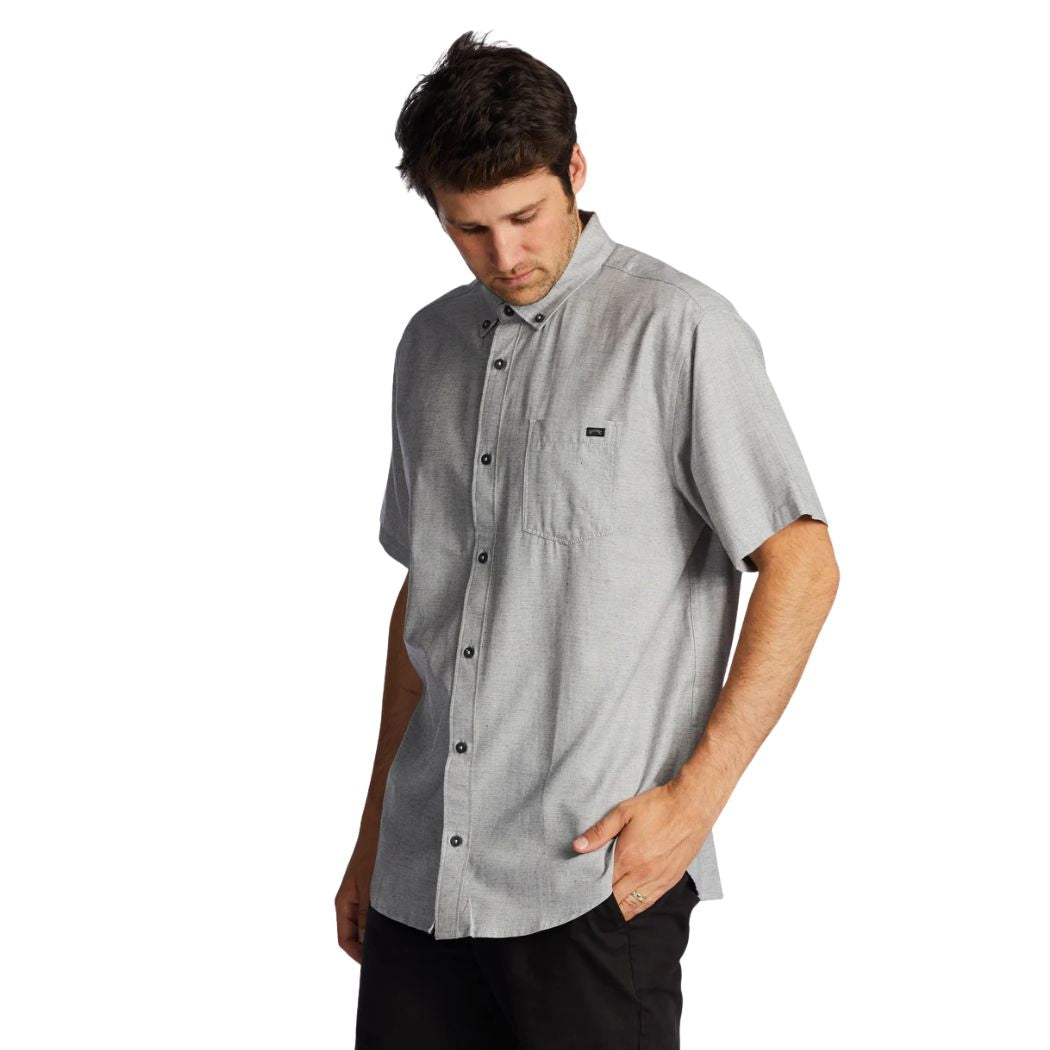 Billabong All Day Short Sleeve Shirt Light Grey
