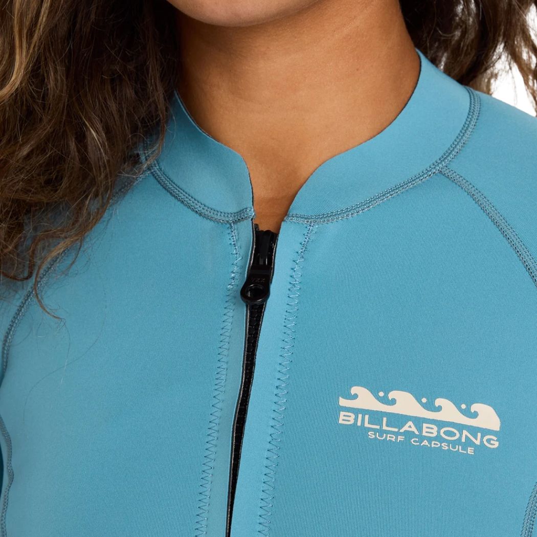 Billabong 1mm Peeky Long Sleeve Wetsuit Jacket Surf Blue