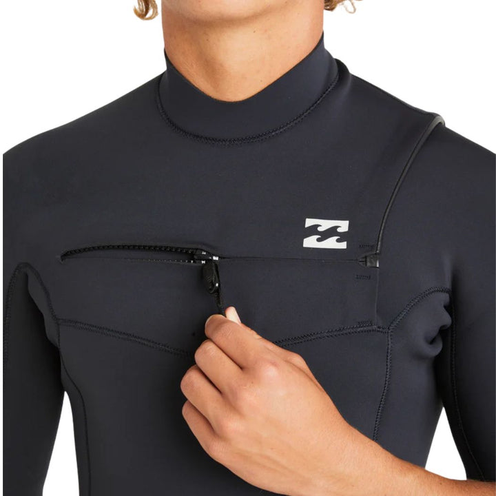Billabong 202 Absolute Natural Chest Zip SS Spring Suit Black
