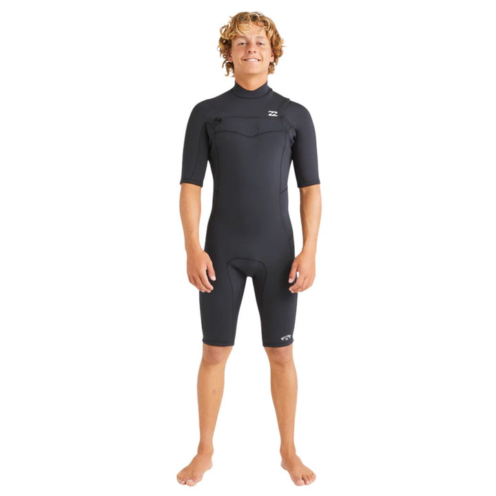 Billabong 202 Absolute Natural Chest Zip SS Spring Suit Black