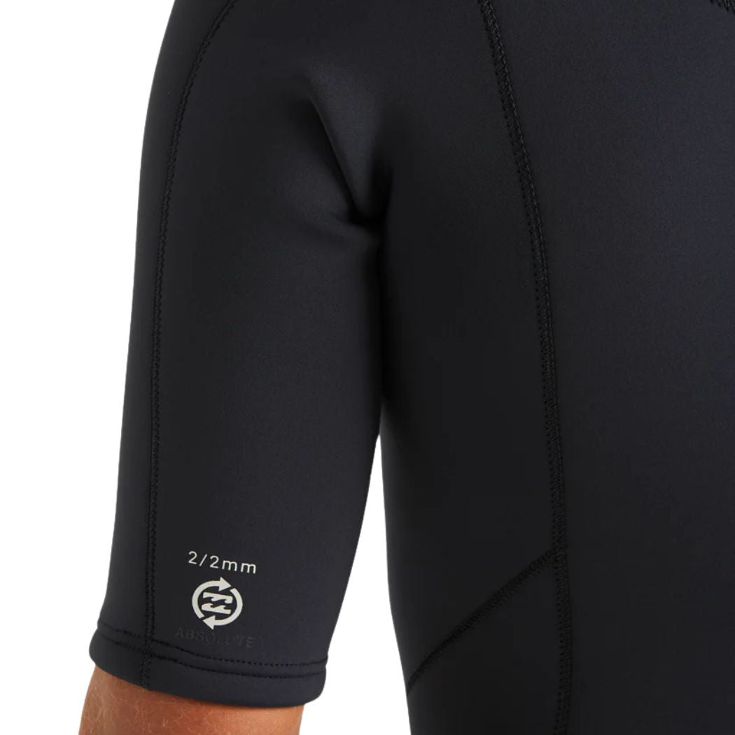 Billabong 202 Absolute Natural Chest Zip SS Spring Suit Black