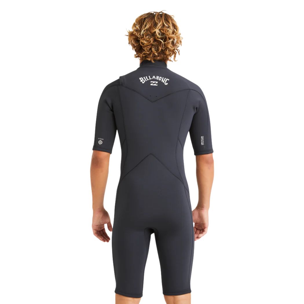 Billabong 202 Absolute Natural Chest Zip SS Spring Suit Black