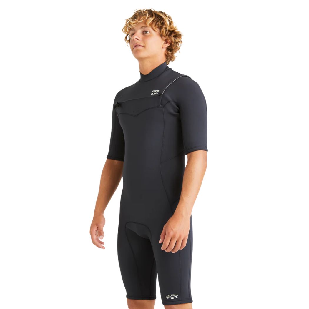 Billabong 202 Absolute Natural Chest Zip SS Spring Suit Black