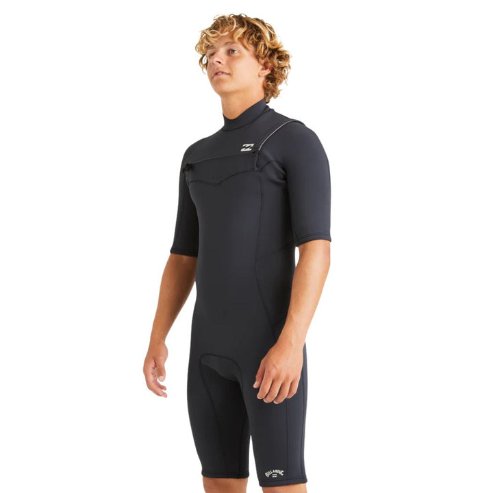 Billabong 202 Absolute Natural Chest Zip SS Spring Suit Black