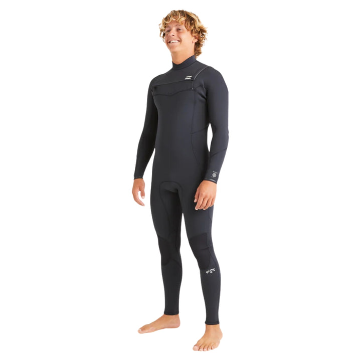 Billabong 302 Absolute Natural Chest Zip Steamer Black