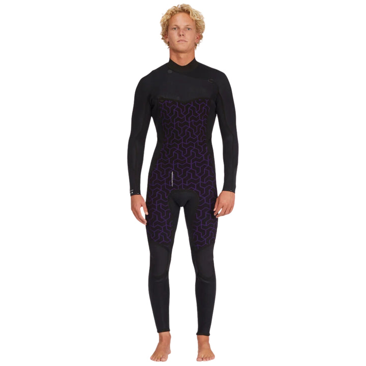 Billabong 302 Absolute Natural Chest Zip Steamer Black