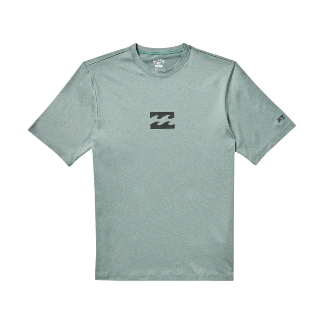 Billabong All Day Wave Short Sleeve Rash Vest Sea Blue