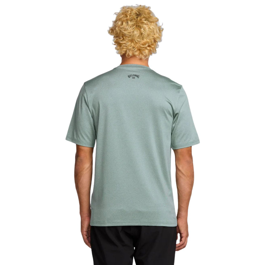 Billabong All Day Wave Short Sleeve Rash Vest Sea Blue