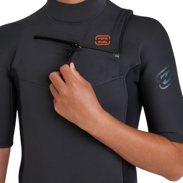 Billabong Boys 202 Absolute Natural CZ Short Sleeve GBS Steamer Graphite