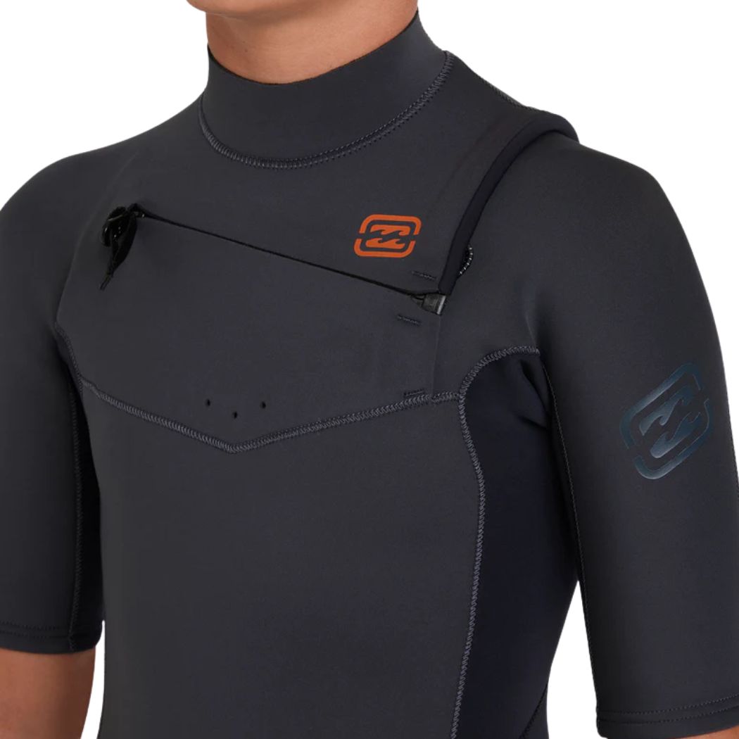 Billabong Boys 202 Absolute Natural CZ Short Sleeve GBS Steamer Graphite