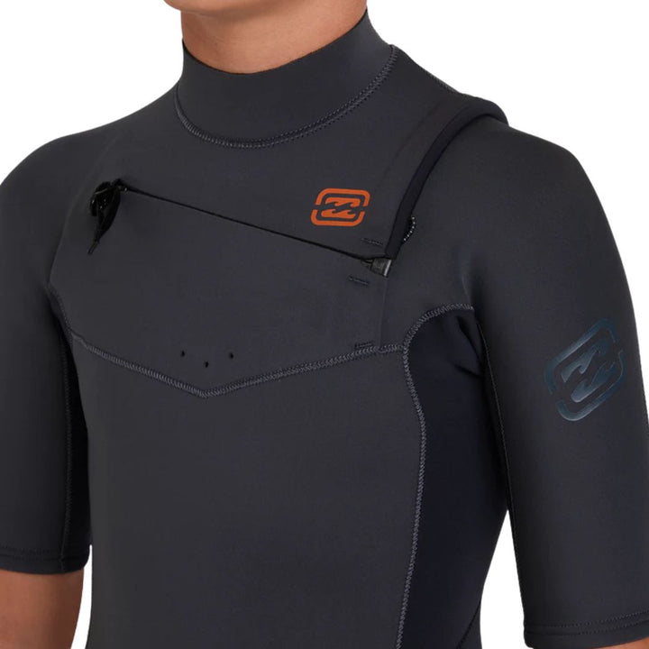 Billabong Boys 202 Absolute Natural CZ Short Sleeve GBS Steamer Graphite