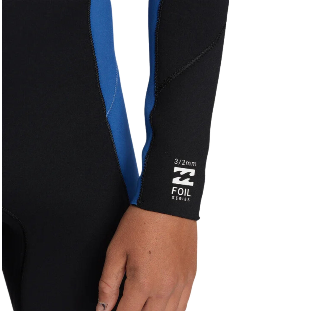 Billabong Boys 302 Foil Back Zip FL Steamer Blue