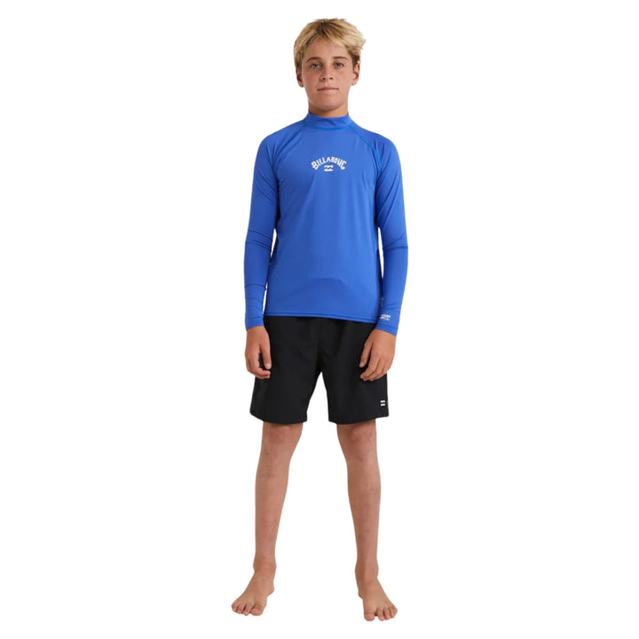 Billabong Boys All Day Arch LS Rash Vest Cobalt