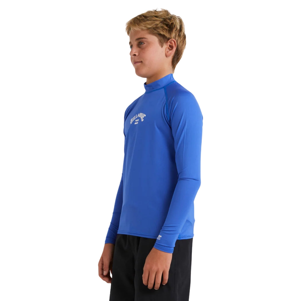 Billabong Boys All Day Arch LS Rash Vest Cobalt