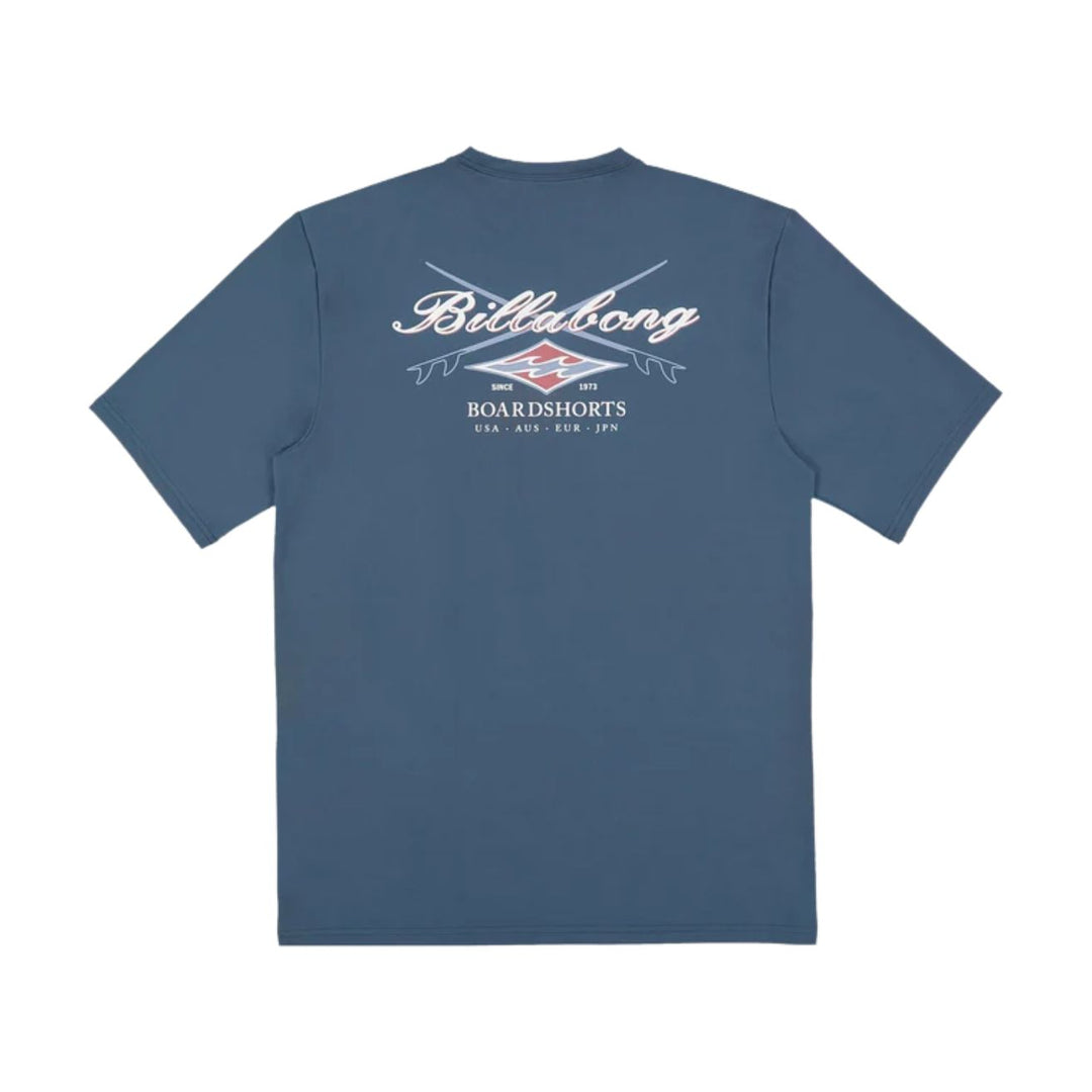 Billabong Boys Crossboards LF Rash Vest Real Teal