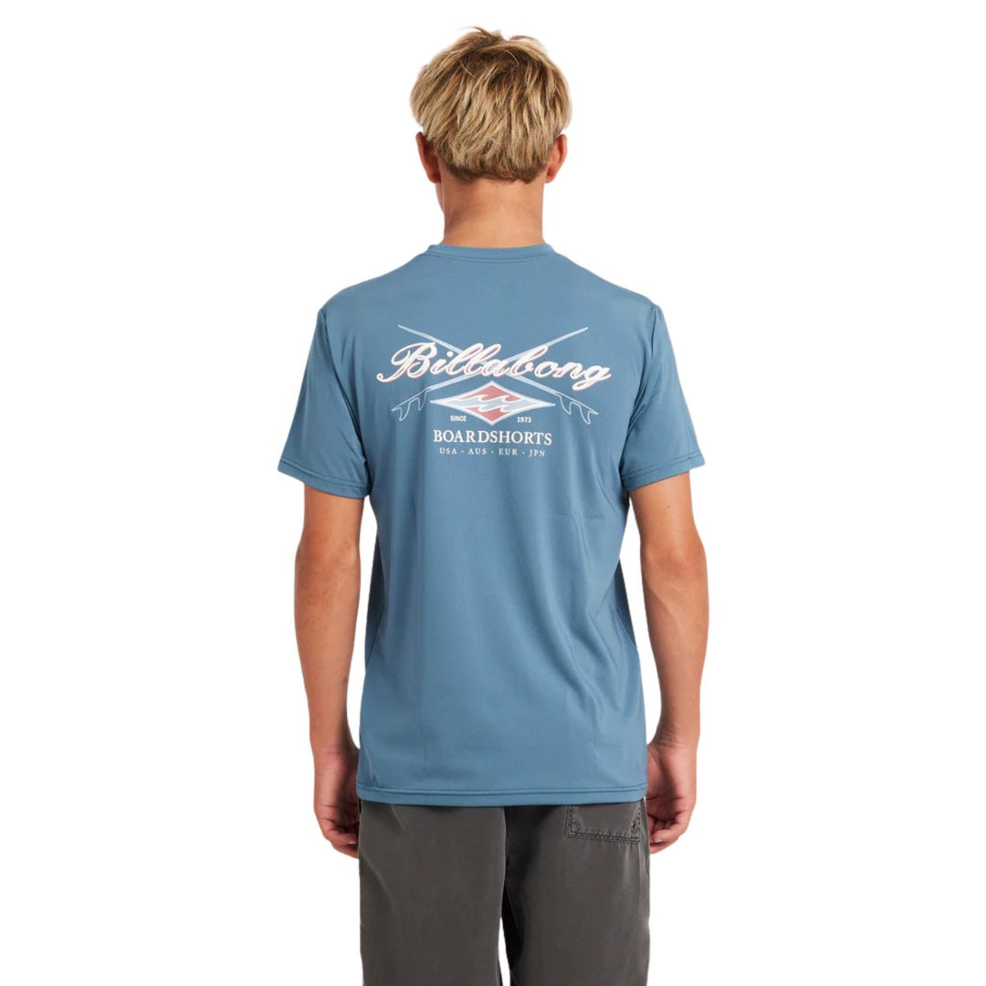 Billabong Boys Crossboards LF Rash Vest Real Teal