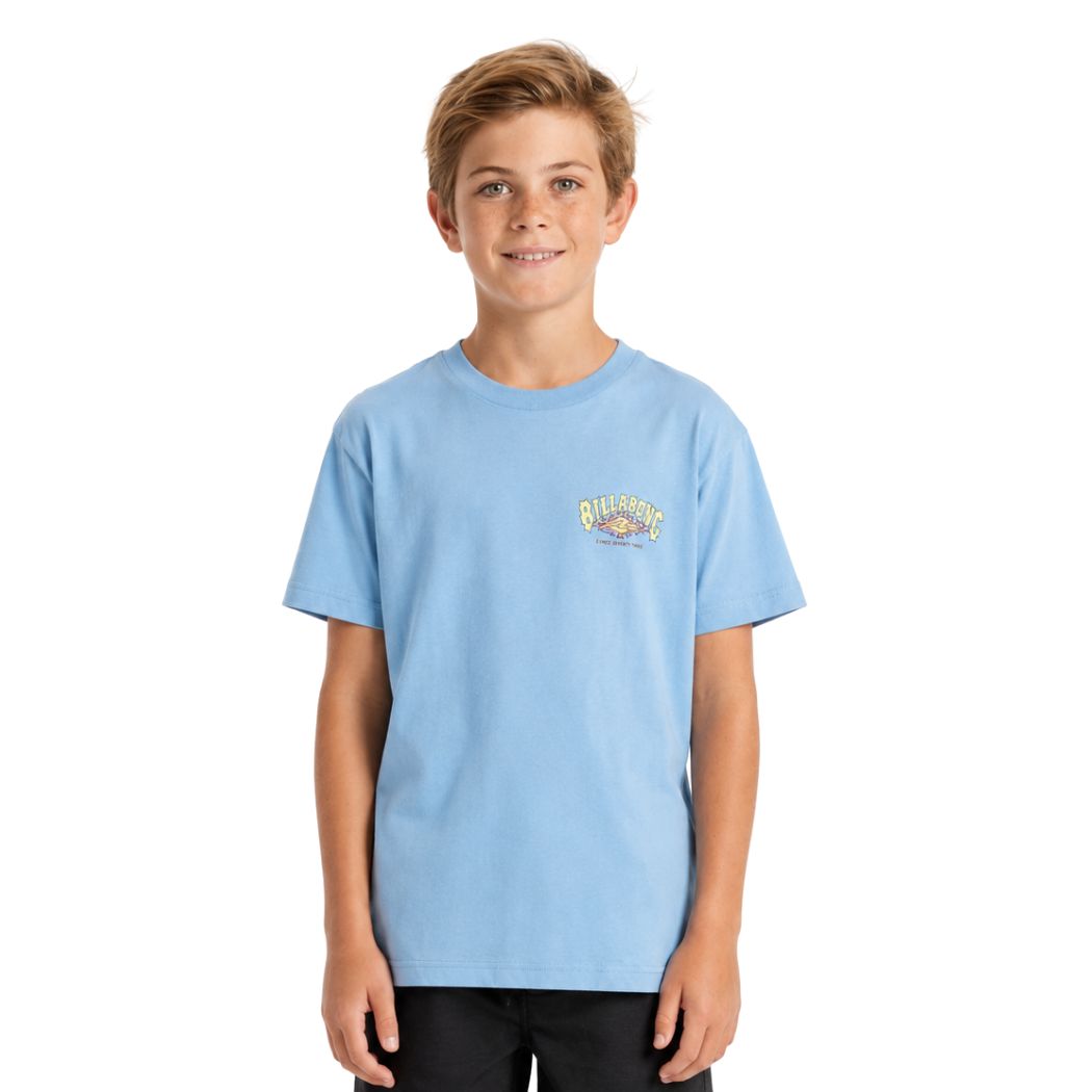 Billabong Boys Diamond Grit Tee Blue Wash