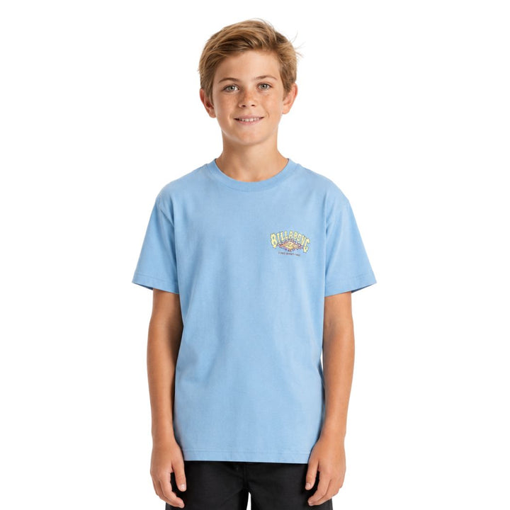 Billabong Boys Diamond Grit Tee Blue Wash