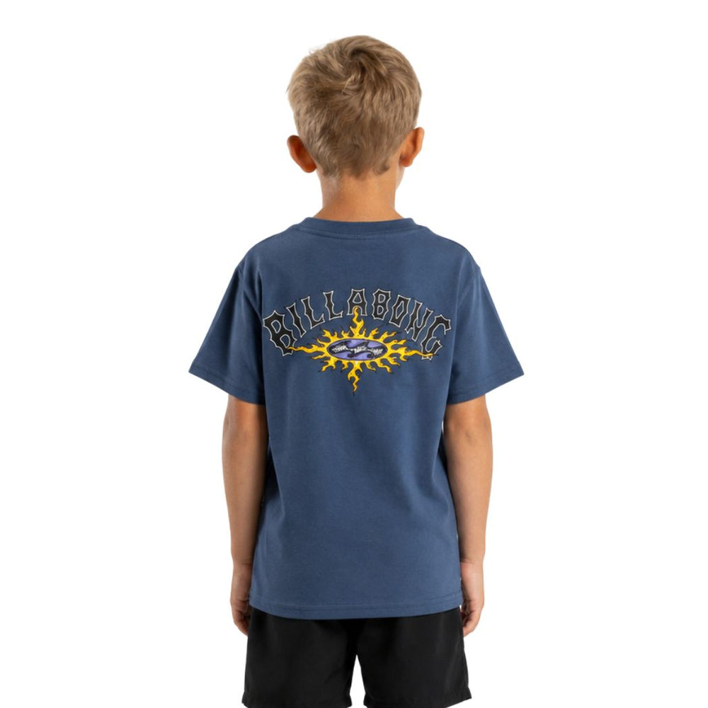Billabong Boys Flame Arch Tee Slate Blue