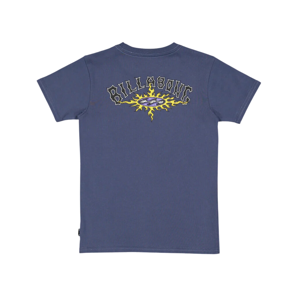 Billabong Boys Flame Arch Tee Slate Blue