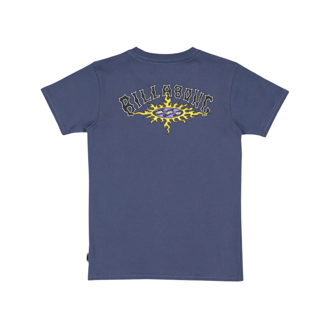 Billabong Boys Flame Arch Tee Slate Blue