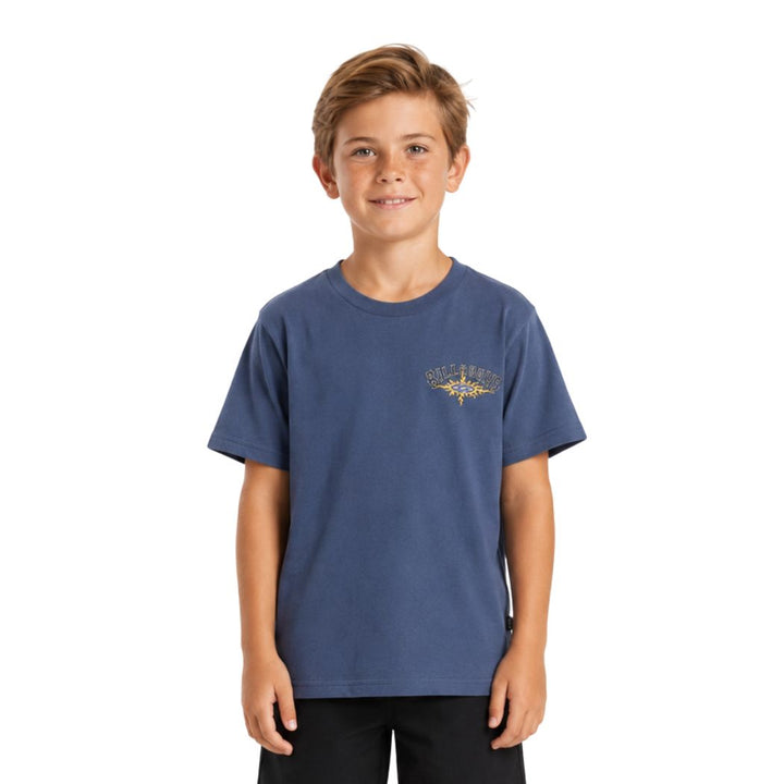 Billabong Boys Flame Arch Tee Slate Blue